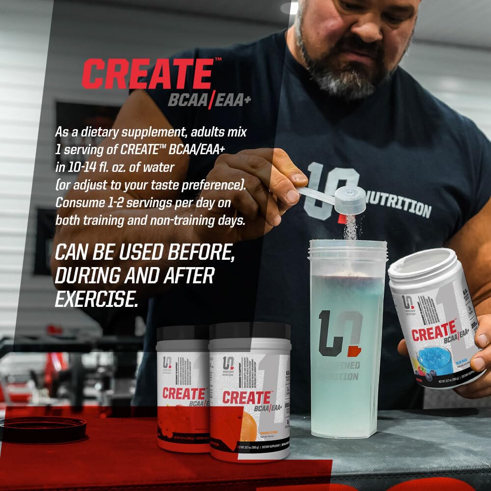 Undefined Nutrition Create BCAA/EAA+ packaging close-up with label