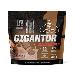 Undefined Nutrition Gigantor Mass Gainer chocolate tub for protein-packed fueling