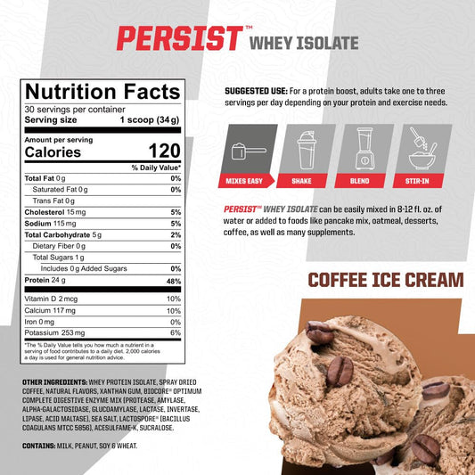 Undefined Nutrition Persist Whey Isolate being mixed in a shaker for quick drinks