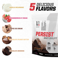 Persist Shaker blending chocolate peanut butter flavor