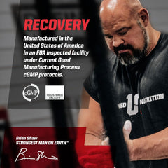 Undefined Nutrition Recovery bottle with glass highlights a clean, easy-to-use formula.