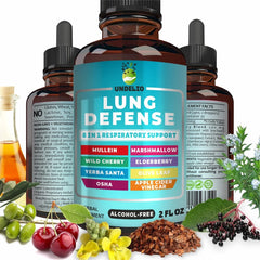 Undelio 8-in-1 blend bottle close-up highlighting the natural immune and respiratory formula.