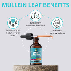 Undelio Lung Defense label close-up highlights eight active ingredients and immune relevance.