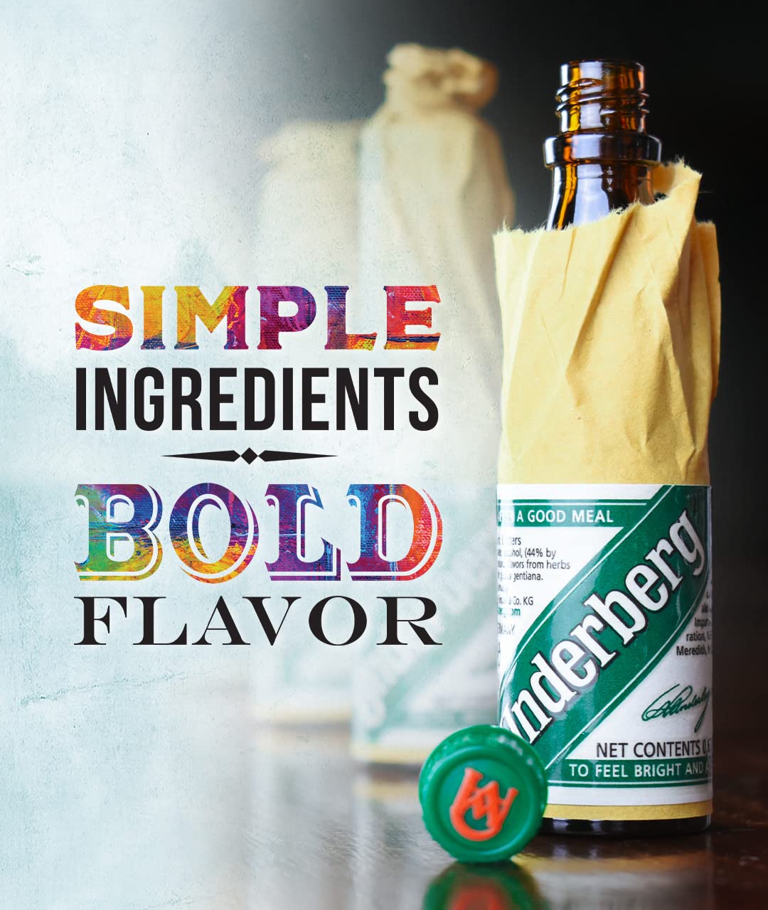 Underberg 43-country botanical extracts deliver natural herbal complexity.
