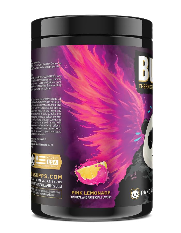 Underground Bio Labs Panda Burn Max ingredients closeup highlighting high potency.