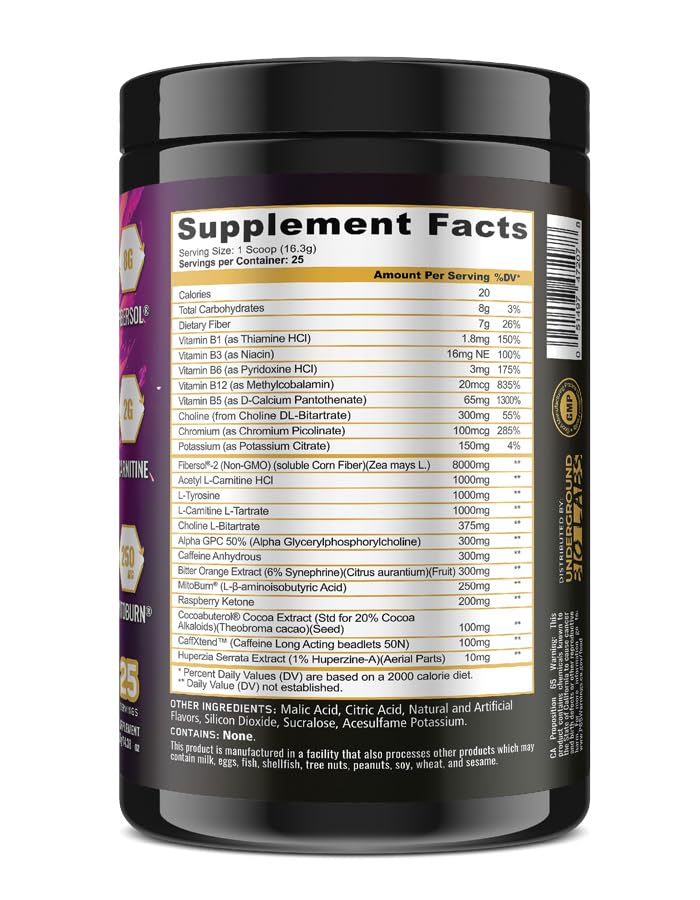 Underground Bio Labs Panda Burn Max workout setup ready-to-mix powder.