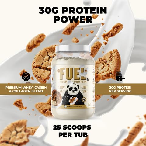 Panda Fuel cookie-cream flavor jar emphasizes delicious taste with keto-friendly nutrition.