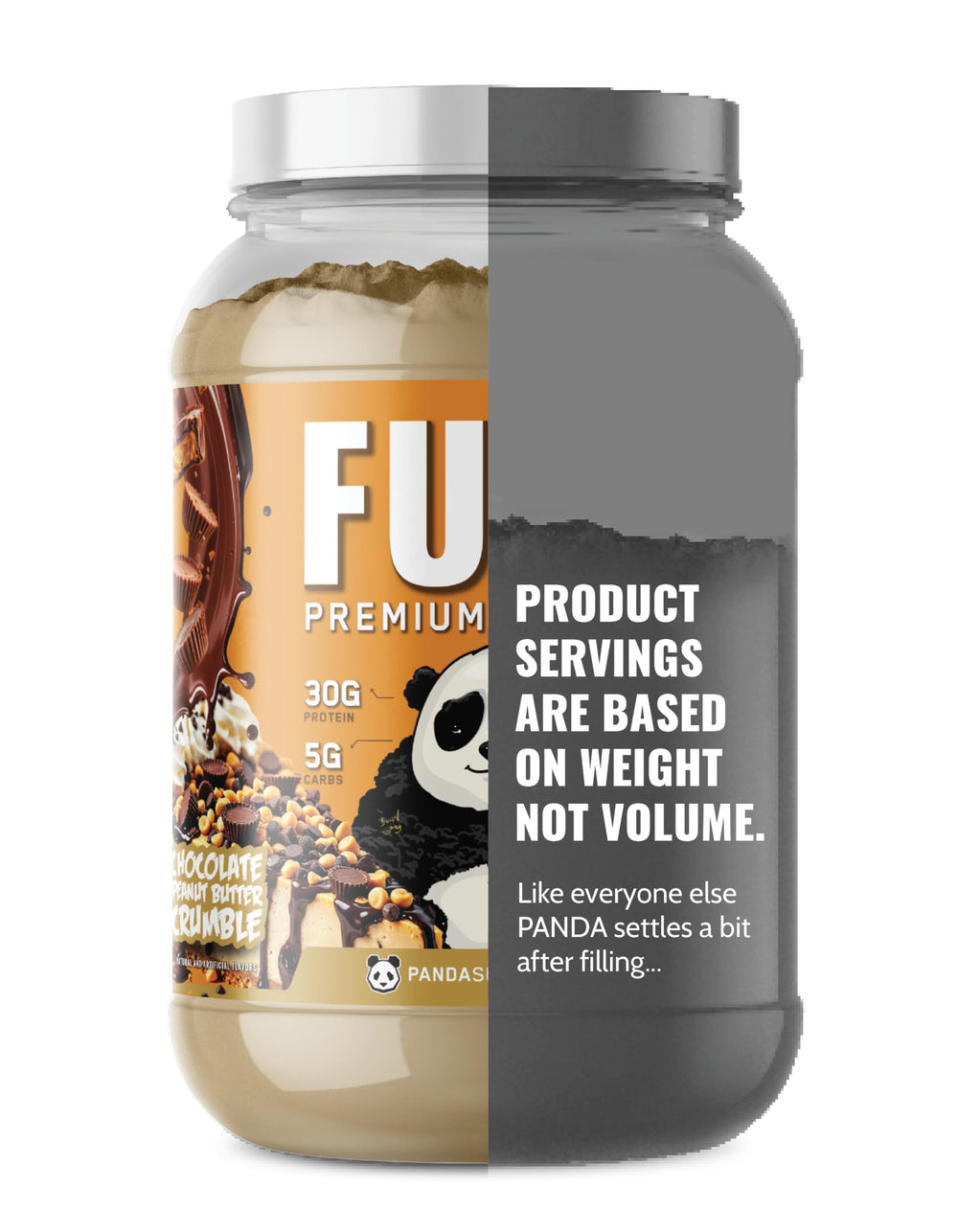 Underground Bio Labs Panda Fuel flavor chocolate peanut butter crumble in packaging