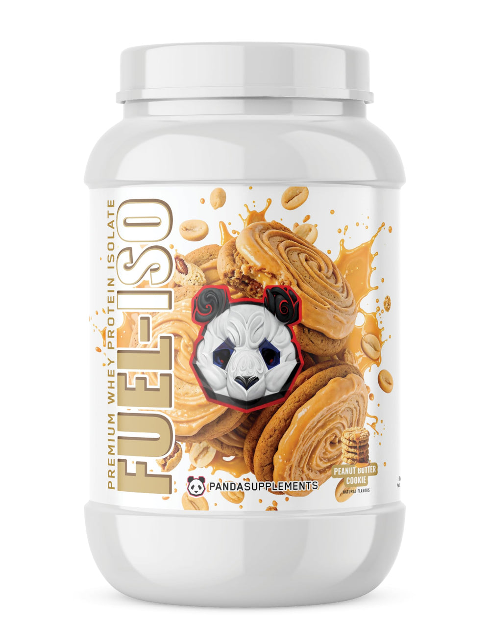 Panda Fuel ISO nutrition label showing 25g protein per serving.