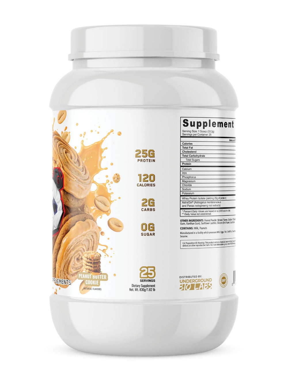 Panda Fuel ISO packaging emphasizing zero sugar and keto-friendly profile.