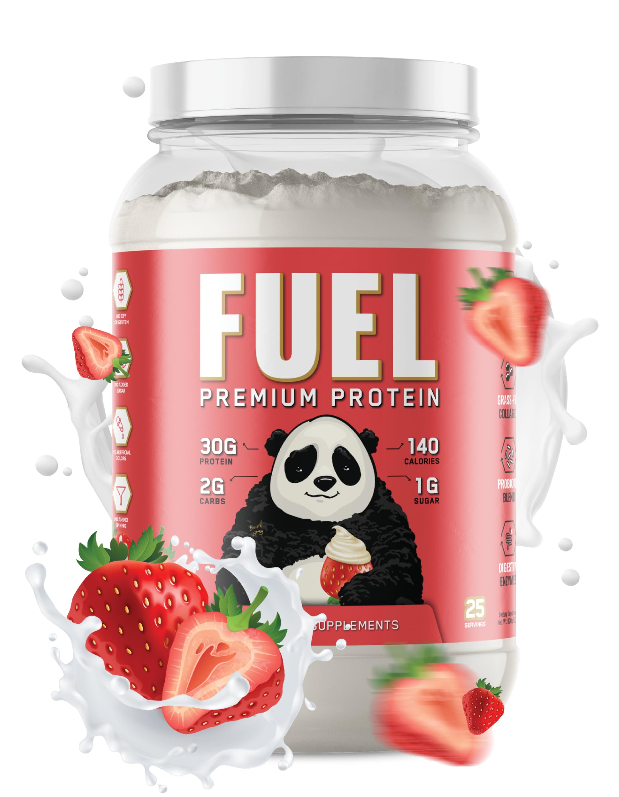 Underground Bio Labs Panda Fuel whey bottle for post-workout protein boost