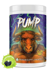 Underground Bio Labs Panda Pump bottle front, stimulant-free pre-workout for focused sessions.