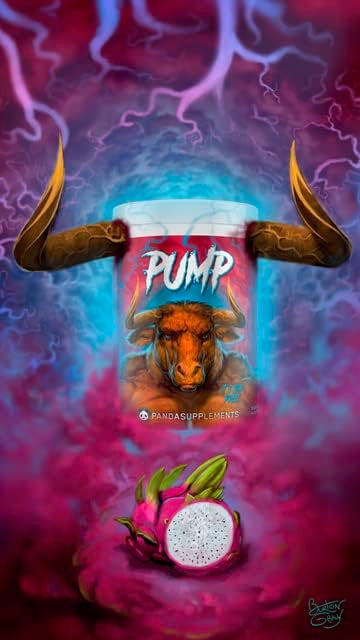 Rainbow Dragonfruit Panda Pump bottle shows versatile pre-workout for any time.