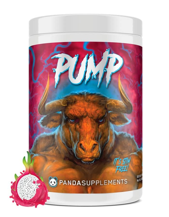Underground Bio Labs Panda Pump can front view with Rainbow Dragonfruit flavor, stimulant-free formula.
