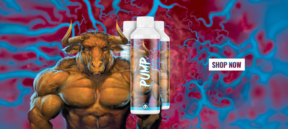 Panda Pump close-up with gym scene highlighting fitness use