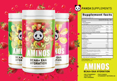 Panda Supps Aminos electrolytes highlight hydration support during workouts