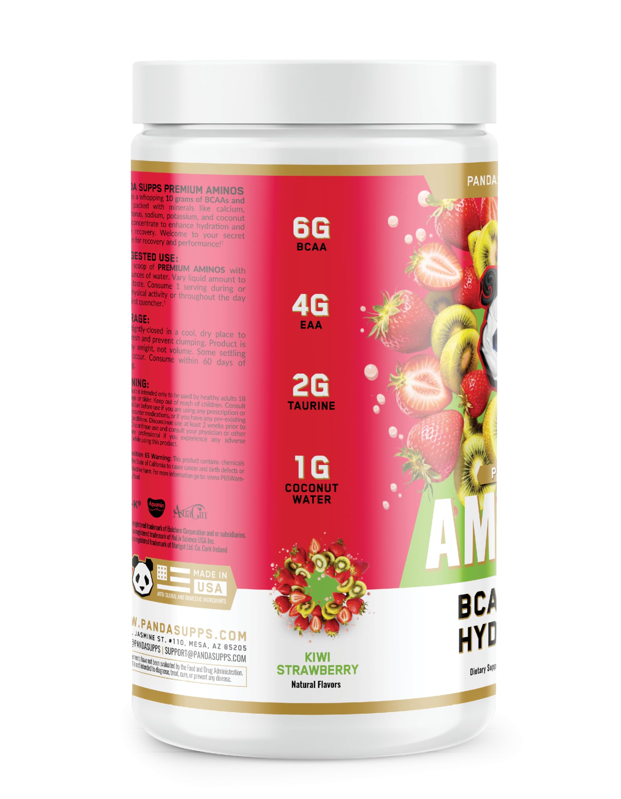 Serving scoop of Panda Supps Aminos for quick, tasty athletic mix