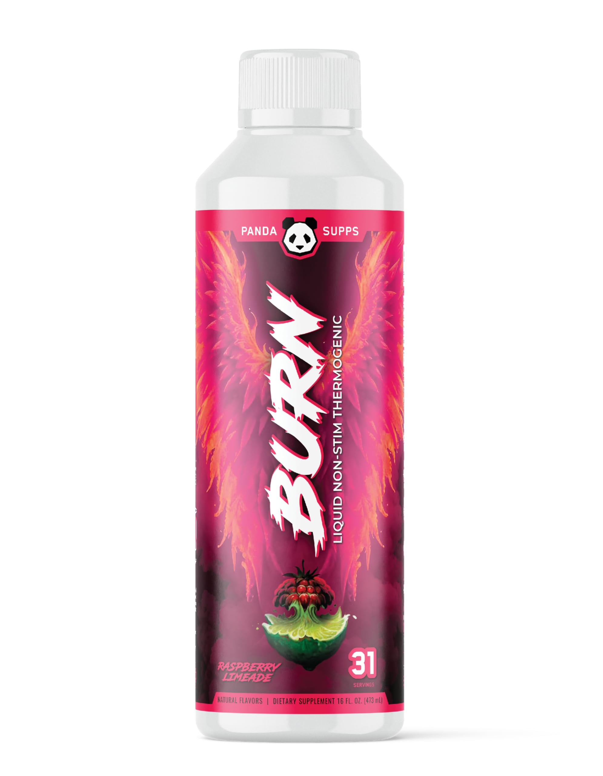 Underground Bio Labs Panda Supps Liquid Burn bottle cap shows premium energy-focused design