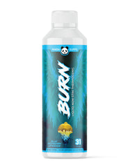 Underground Bio Labs Panda Supps Liquid Burn bottle pouring for energy support