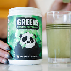 Underground Bio Labs Panda Supps Probiotics bottle facilitates gut-friendly routine.