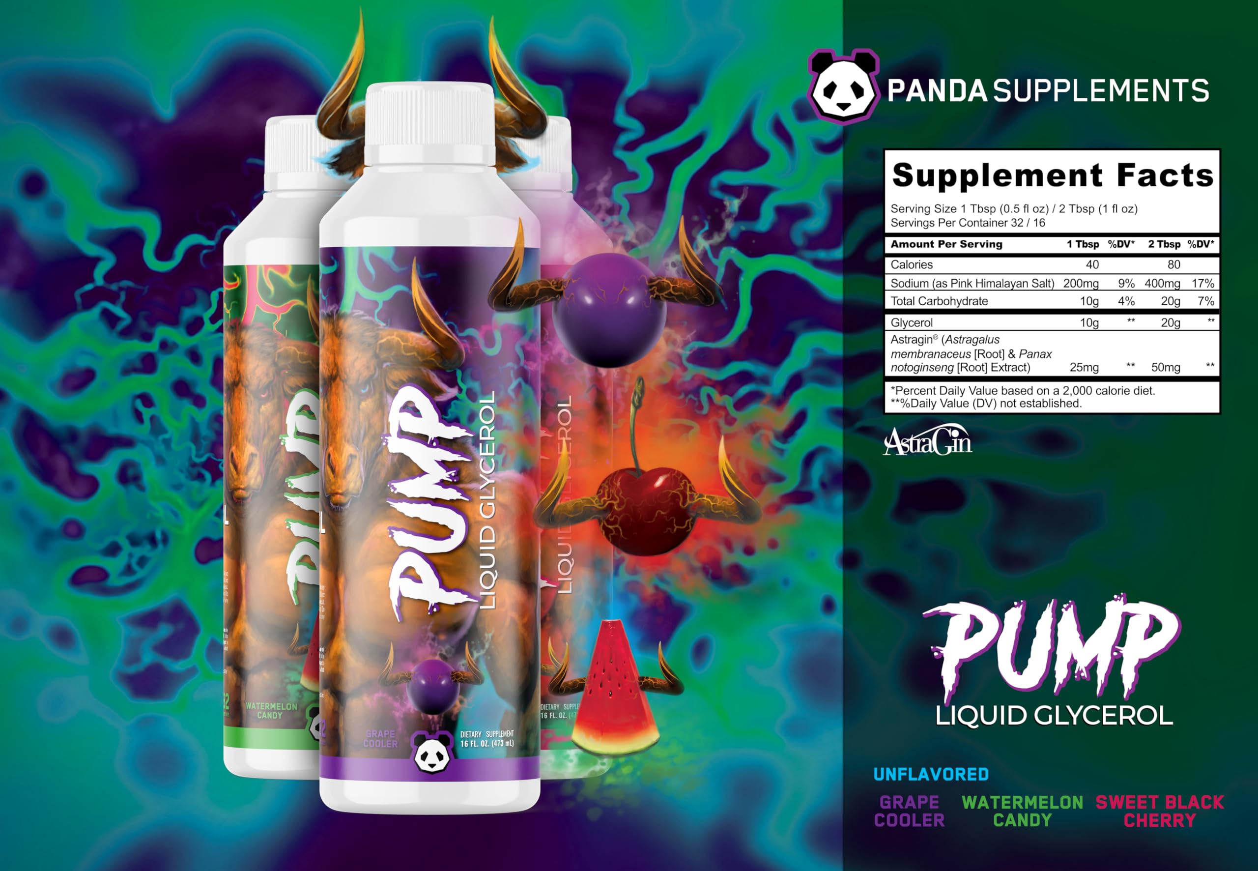 Grape Cooler flavor Panda Supps Pump on gym bench for flavor guidance.