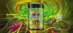 Rampage Goblin Juice flavor visuals emphasize tangy taste and energy feel
