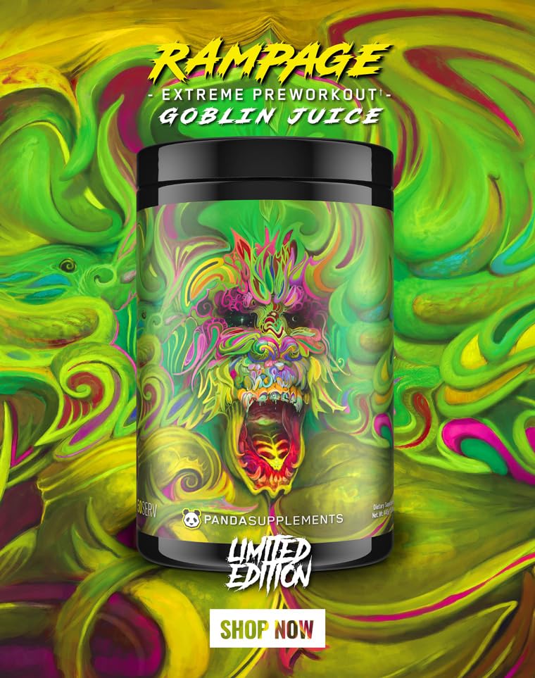 Rampage mix in water to prepare a refreshing pre-workout drink