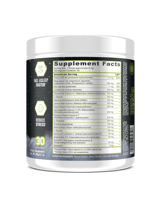 Underground Bio Labs Panda Supps Sleepy 3.0 citrus mango bottle promotes a relaxing evening.