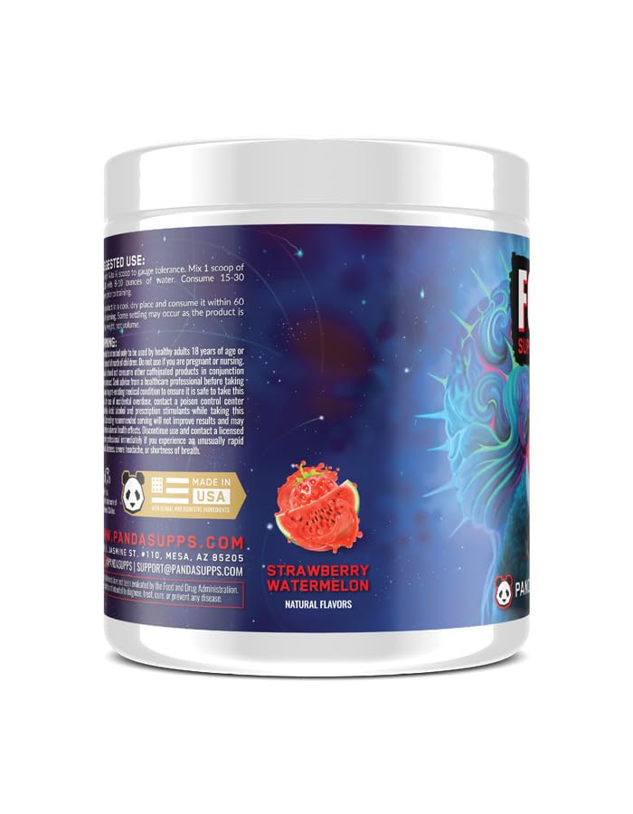 Underground Bio Labs Panda Supps Focus scoop ready to mix for daytime energy.