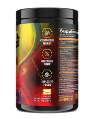 Underground Bio Labs Panda Pandamic Extreme peach rings pre-workout delivering energy boost.