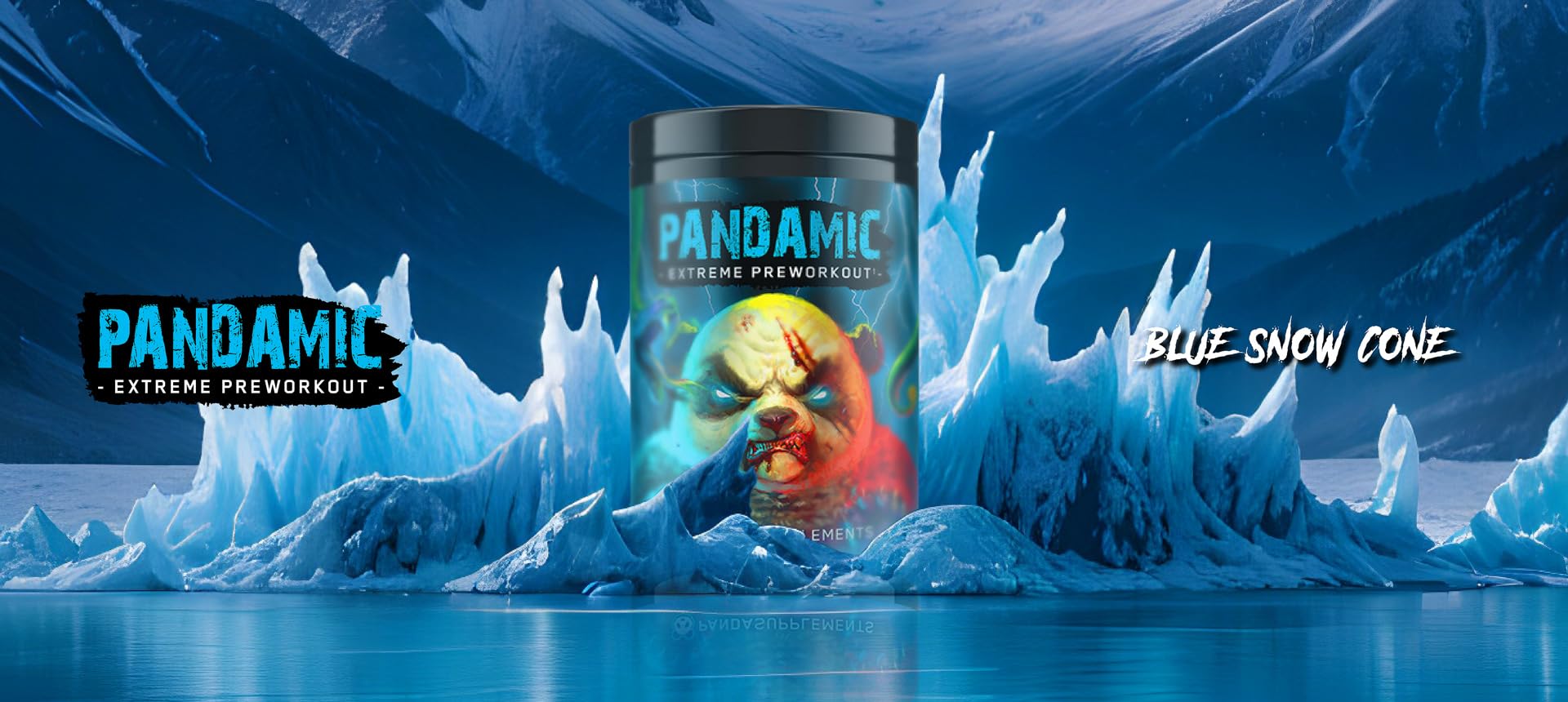 Pandamic Extreme powder texture indicating energy and focus cues