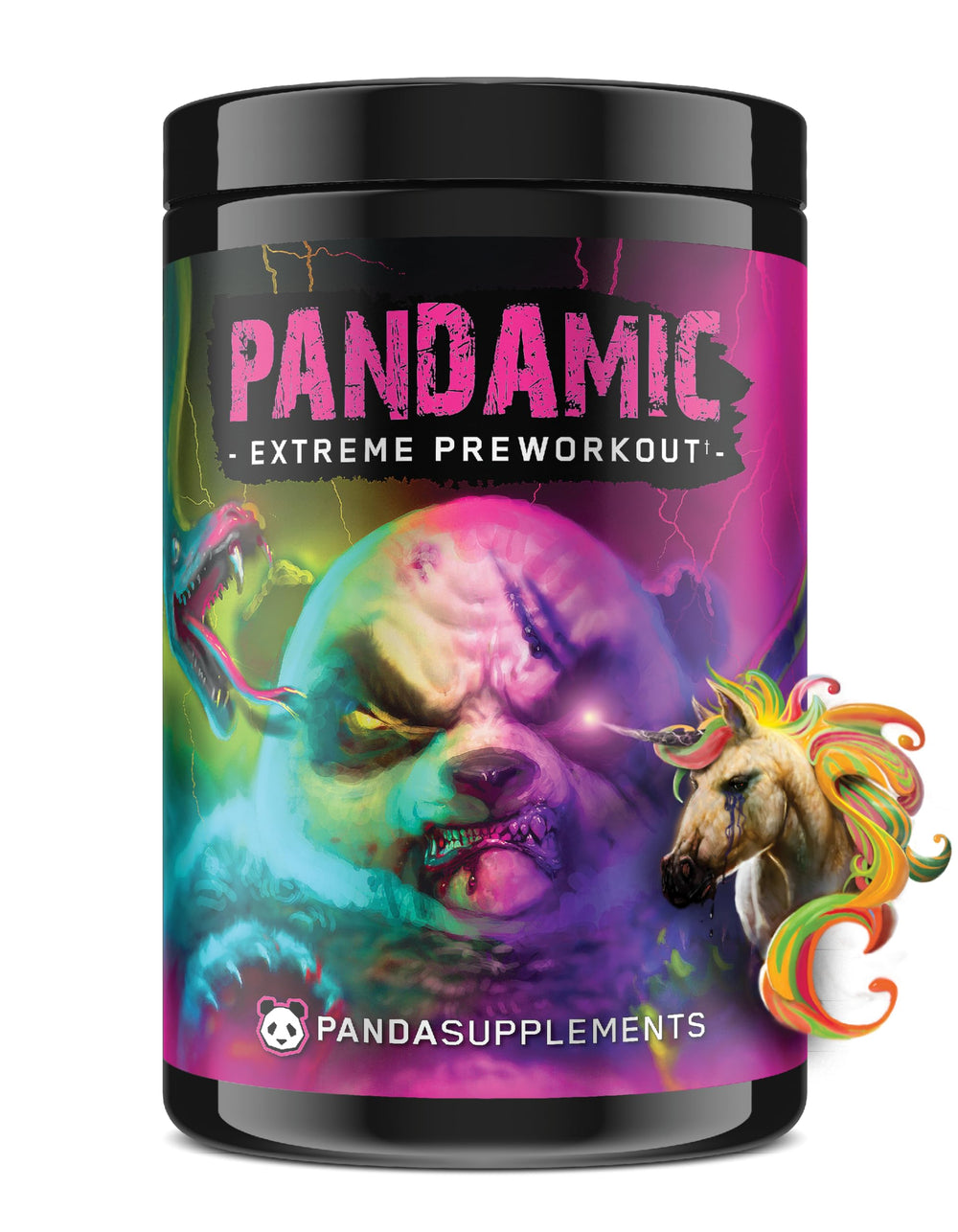 Underground Bio Labs Panda Supps Pandamic V2 focus image showing sharp mental clarity during workouts.