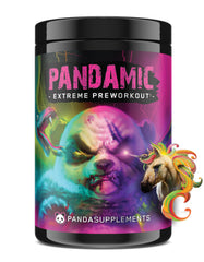 Underground Bio Labs Panda Supps Pandamic V2 focus image showing sharp mental clarity during workouts.