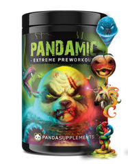 Underground Bio Labs Panda Supps Pandamic Extreme Pre-Workout in-use during gym session suggests reliable pump
