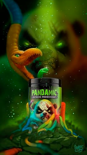 Underground Bio Labs Panda Supps Pandamic Extreme Pre-Workout powder shot illustrates caffeine for quick energy