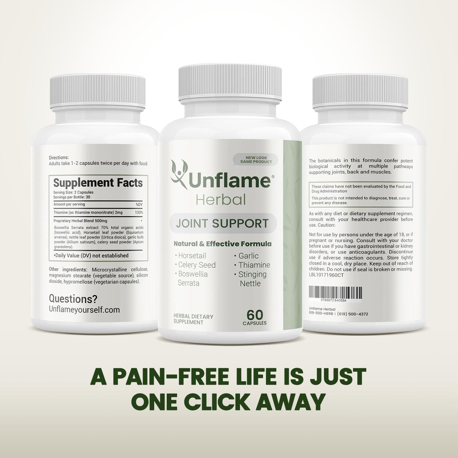 Unflame Herbal lifestyle use supporting an active routine