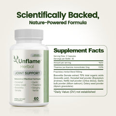 Unflame Herbal packaging displayed on a shelf for easy access