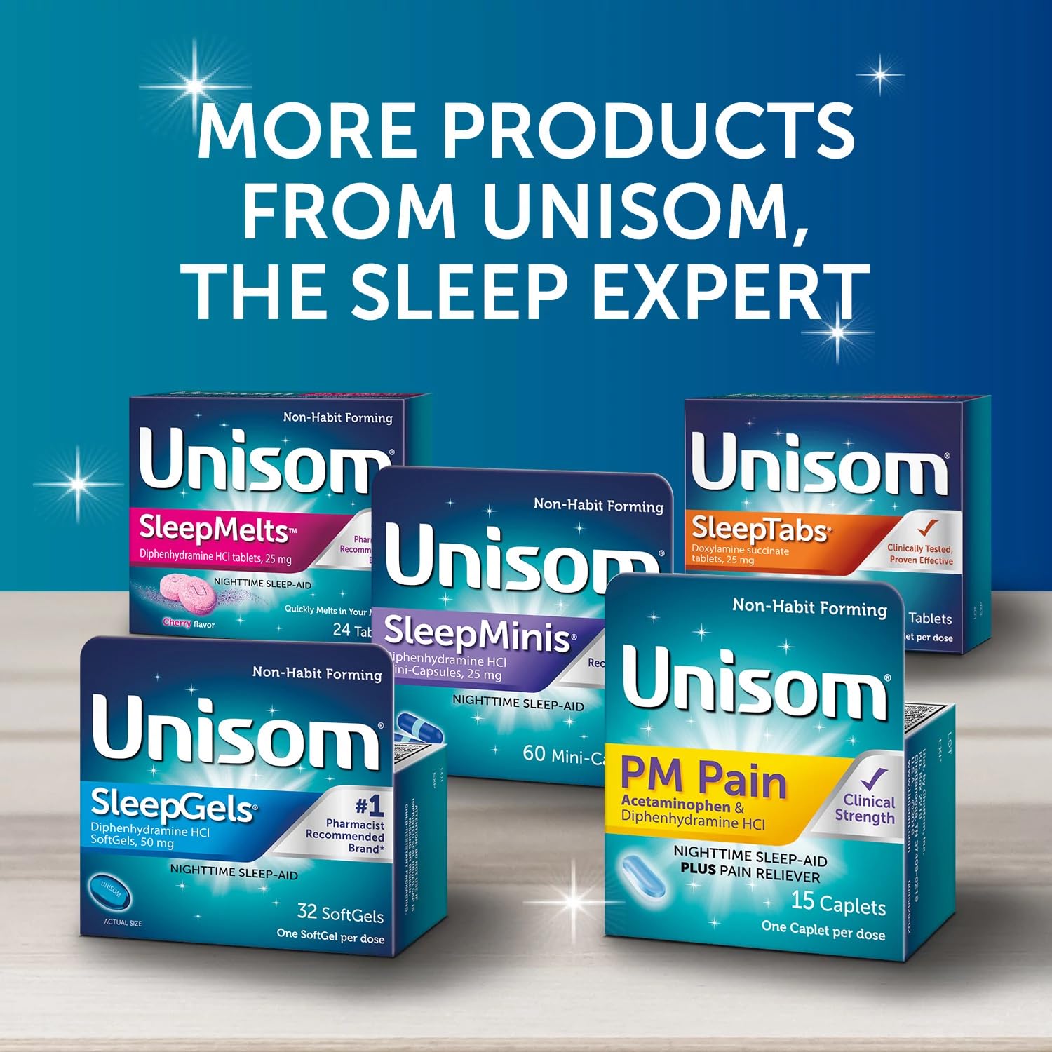 A sleepy morning vibe after using Unisom SleepGels.