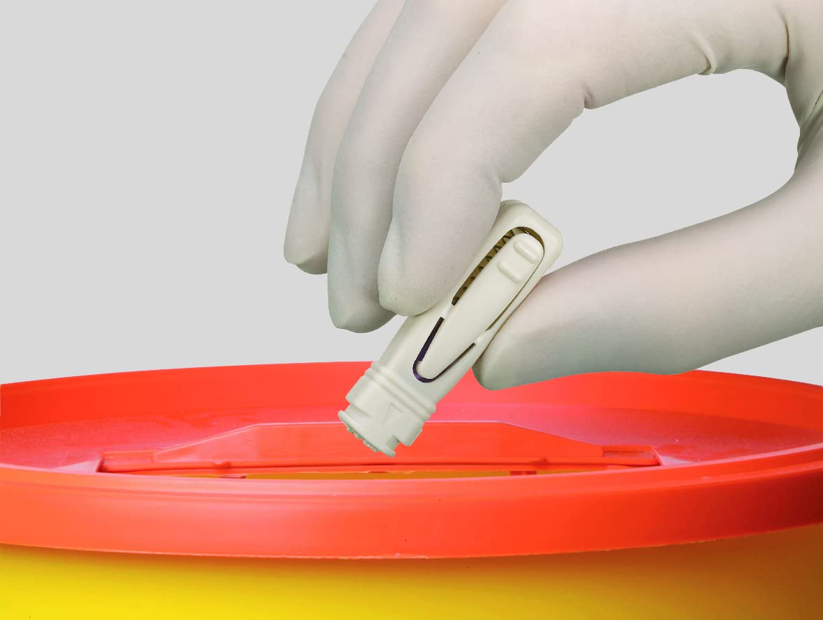 Unistik 3 blood sampling for glucose – versatile for clinical and home testing.