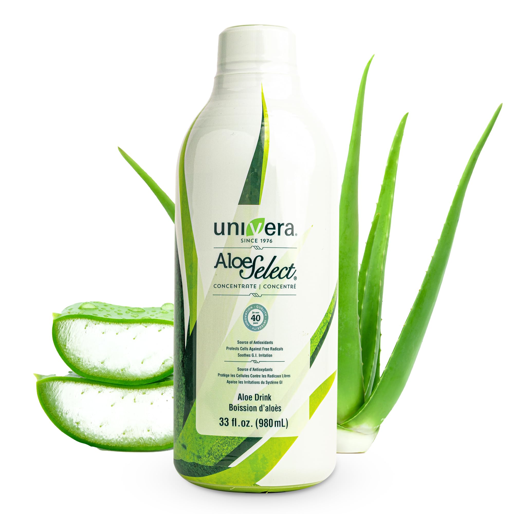 Univera Aloe Select Original bottle for daily digestive support.
