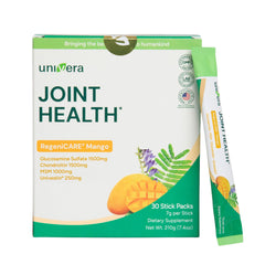 Univera joint support bottle highlights key ingredients for mobility.