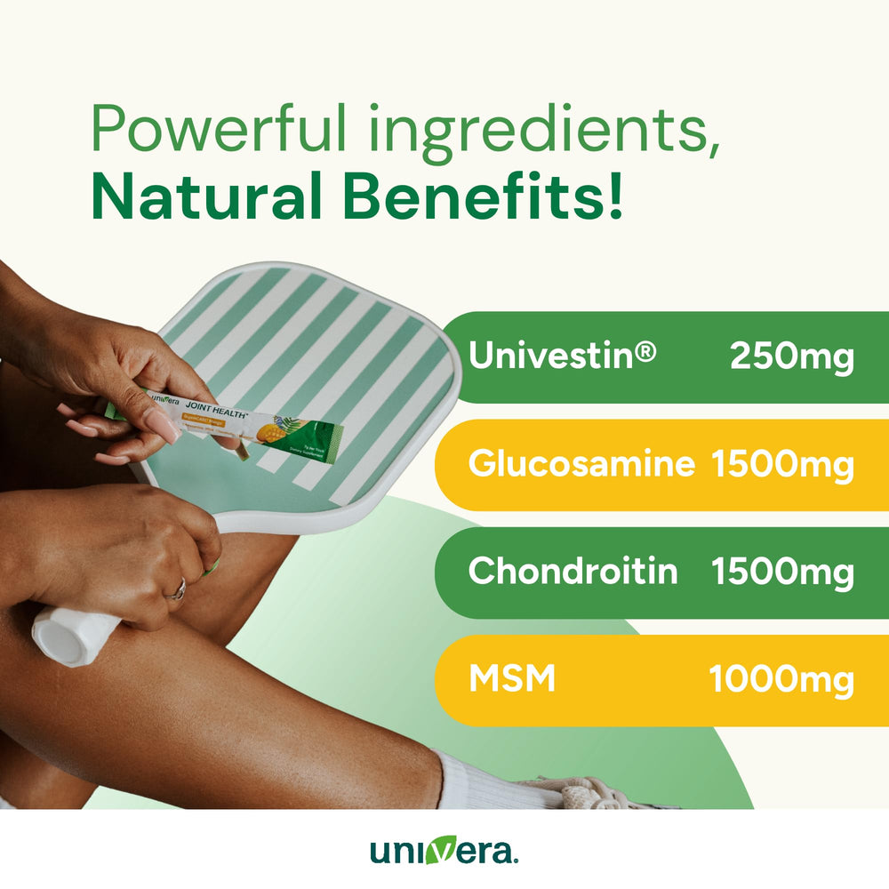 Univera label close-up emphasizing Univestin blend.
