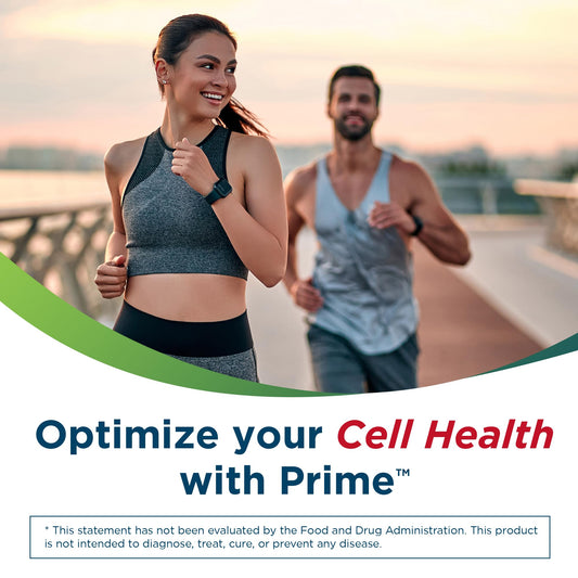 Close-up of Univera Prime capsules showing vitamin C and energy support.