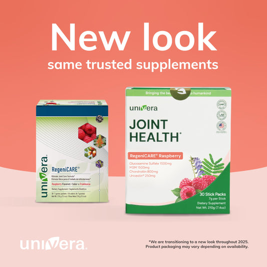 Univera raspberry flavor drink mix for enjoyable joint care