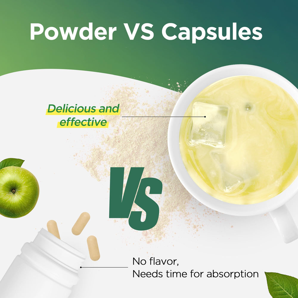 Green apple flavored RegeniCARE powder ready to mix with water