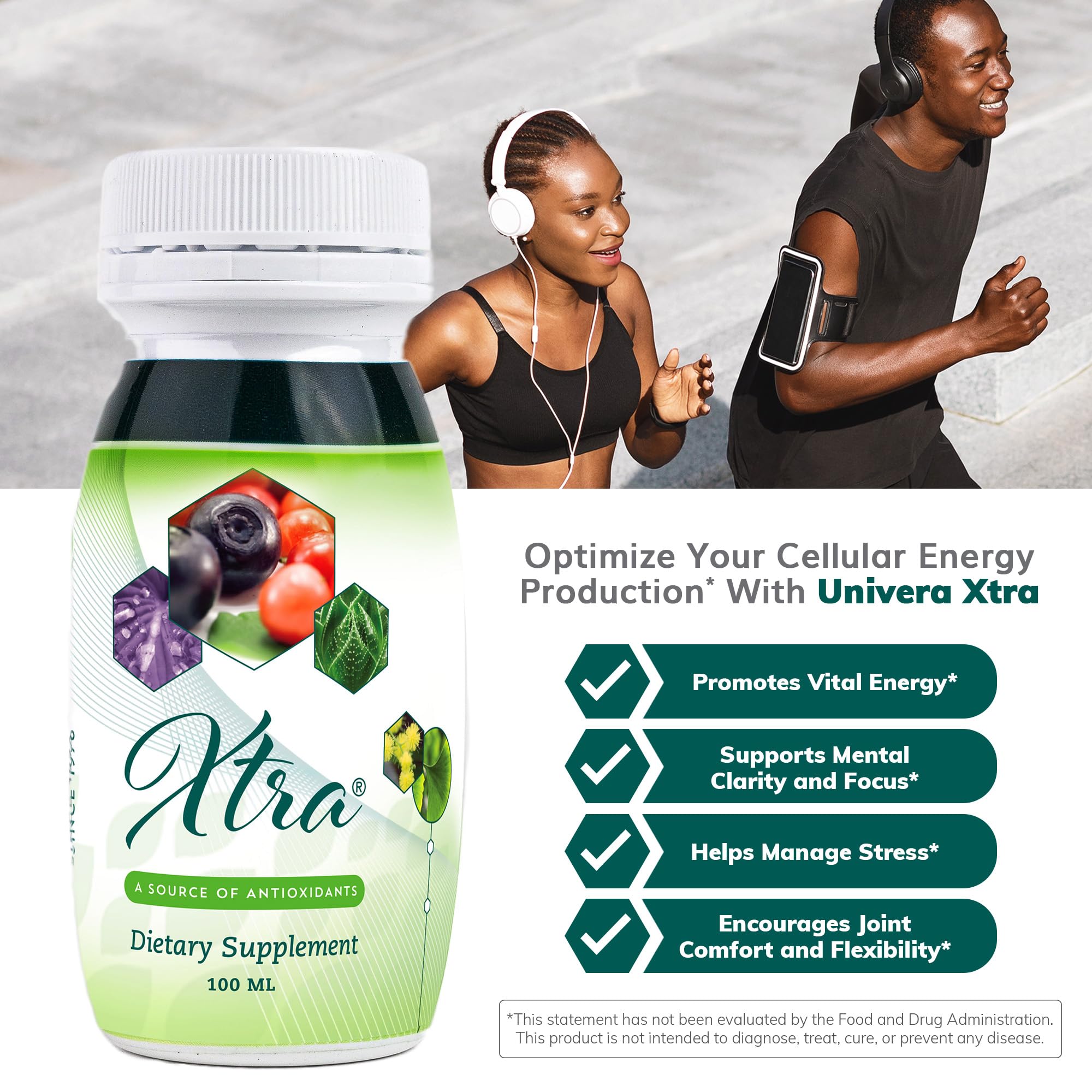 Univera Xtra Minis ingredients closeup with botanicals and minerals for daily wellness