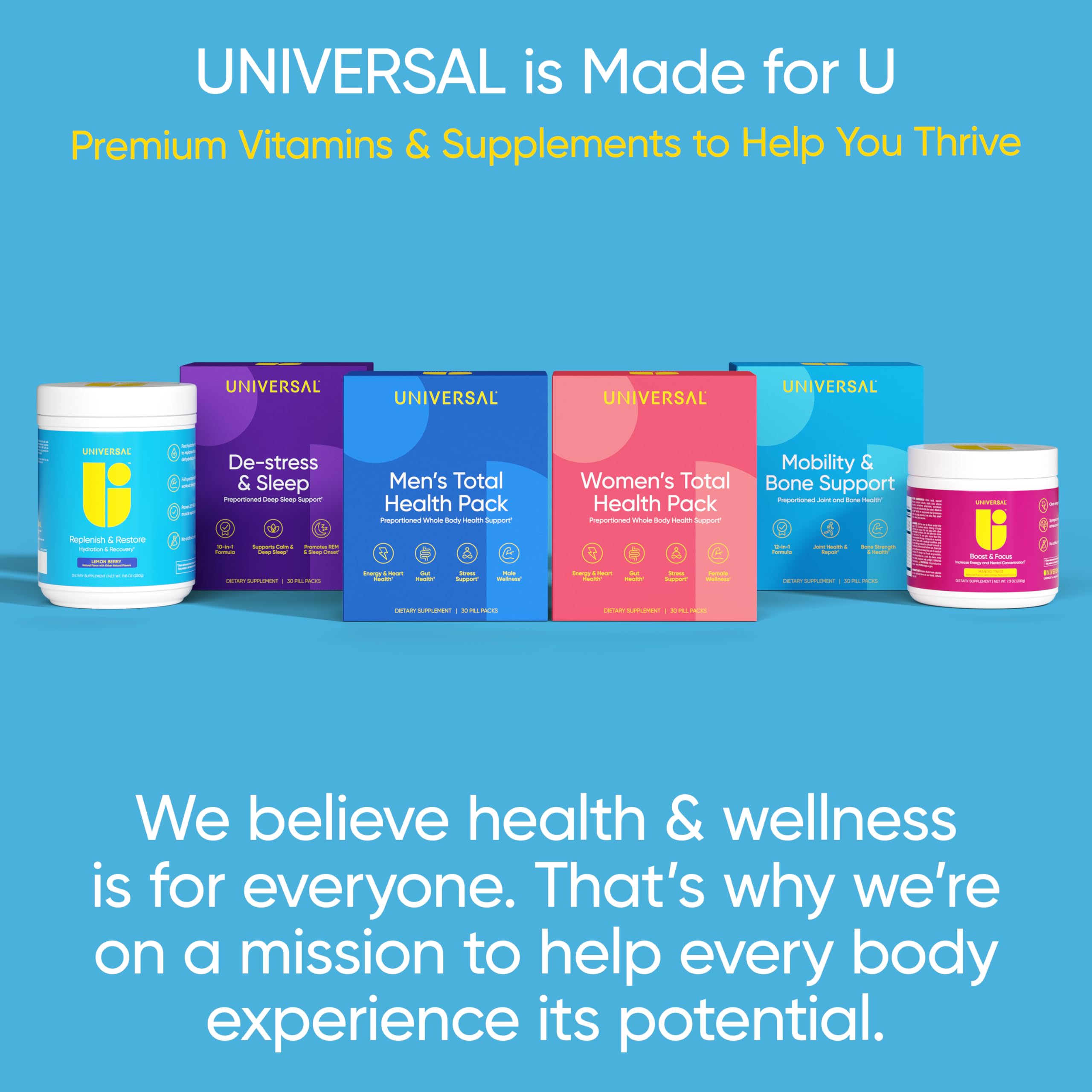 Universal U Mobility and Bone pack travel-ready for gym or work