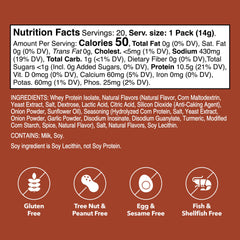 Unjury Beef & Herb box back, nutrition details for informed choices.