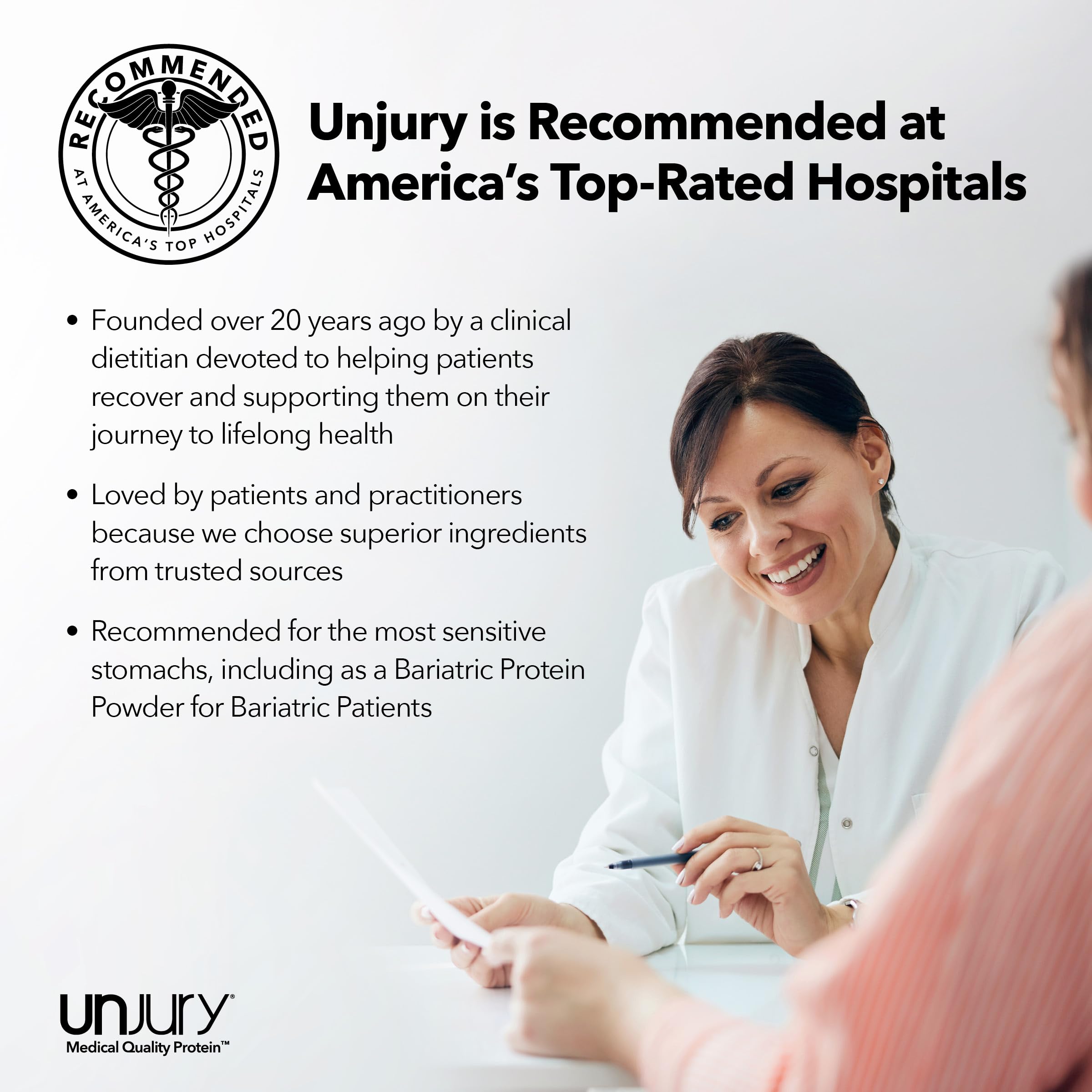Unjury mixed beverage idea with unflavored whey for meals