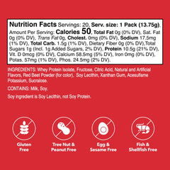 Unjury strawberry protein stick in cup showing quick mix and flavor